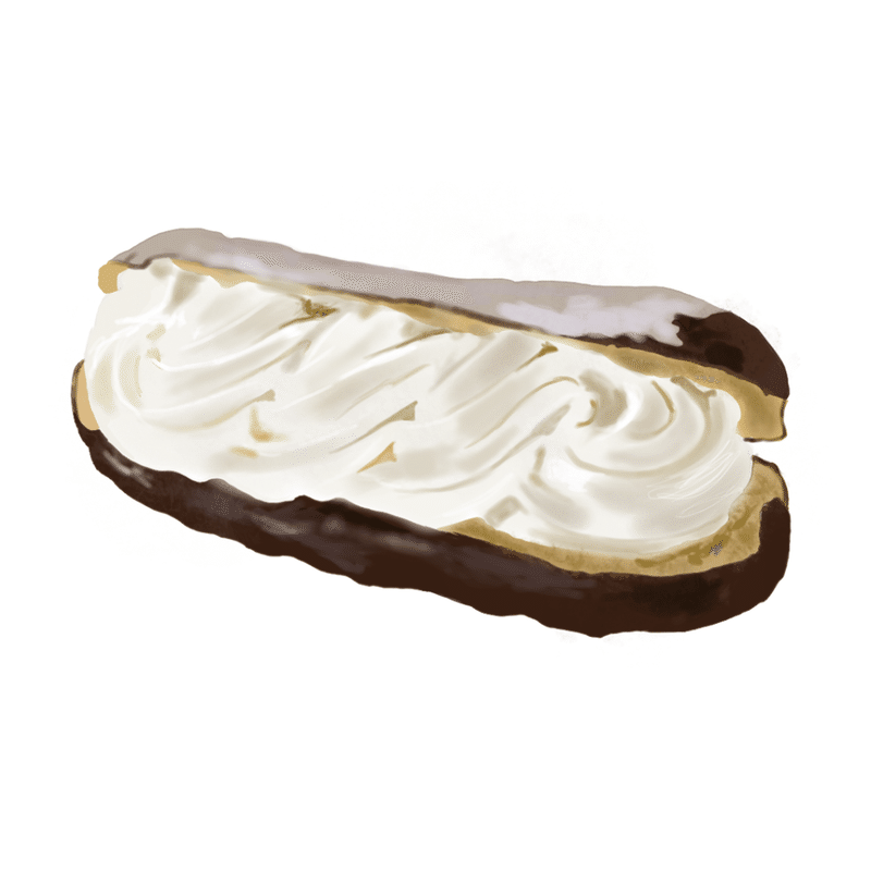 イラスト 生クリームたっぷりのエクレアが好きです Nonoopy Note