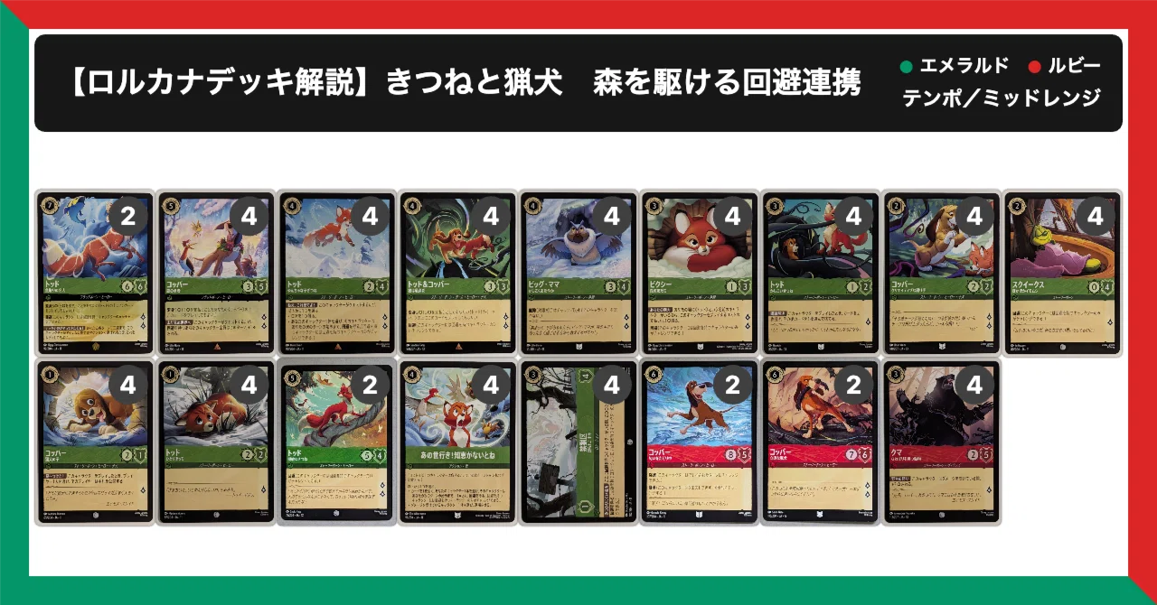 ロルカナデッキ解説】森を駆ける回避連携｜回し方・マリガン・注目