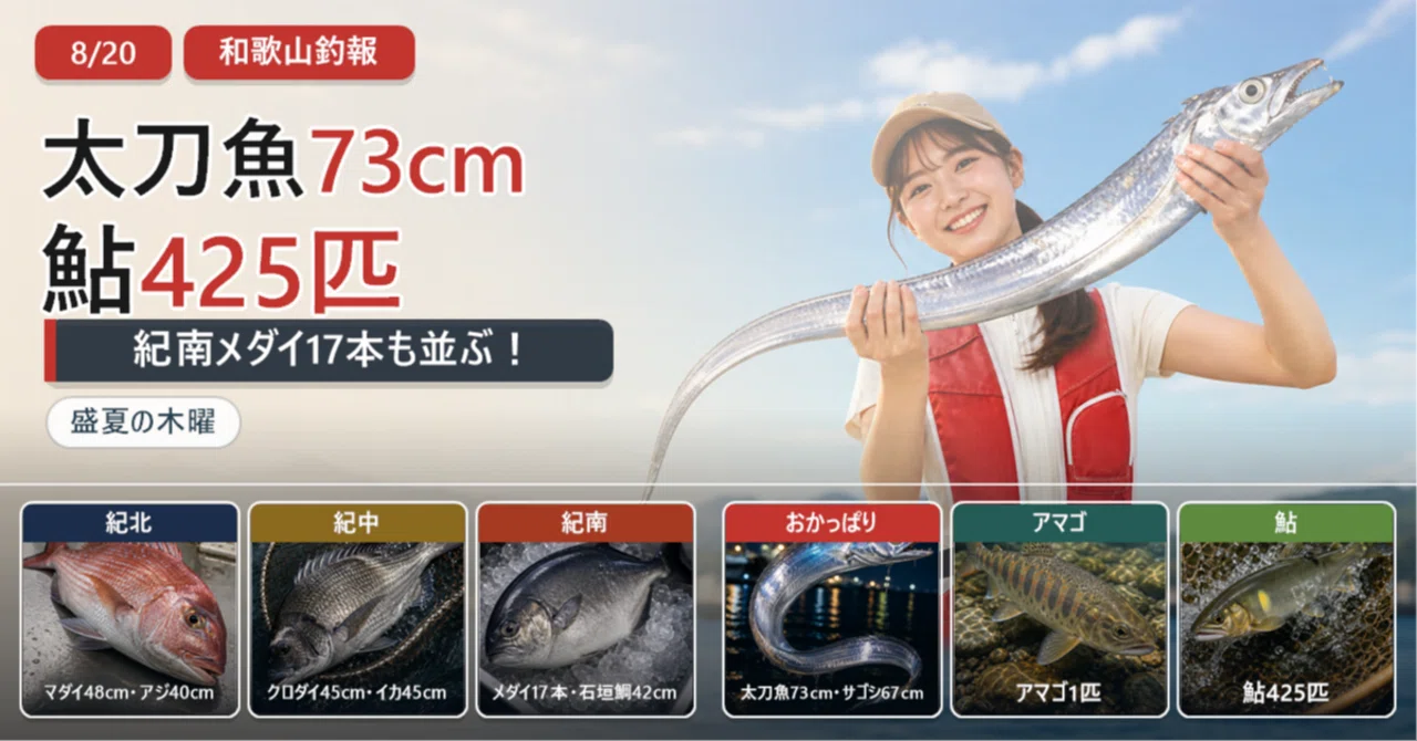 和歌山 太刀魚 釣果