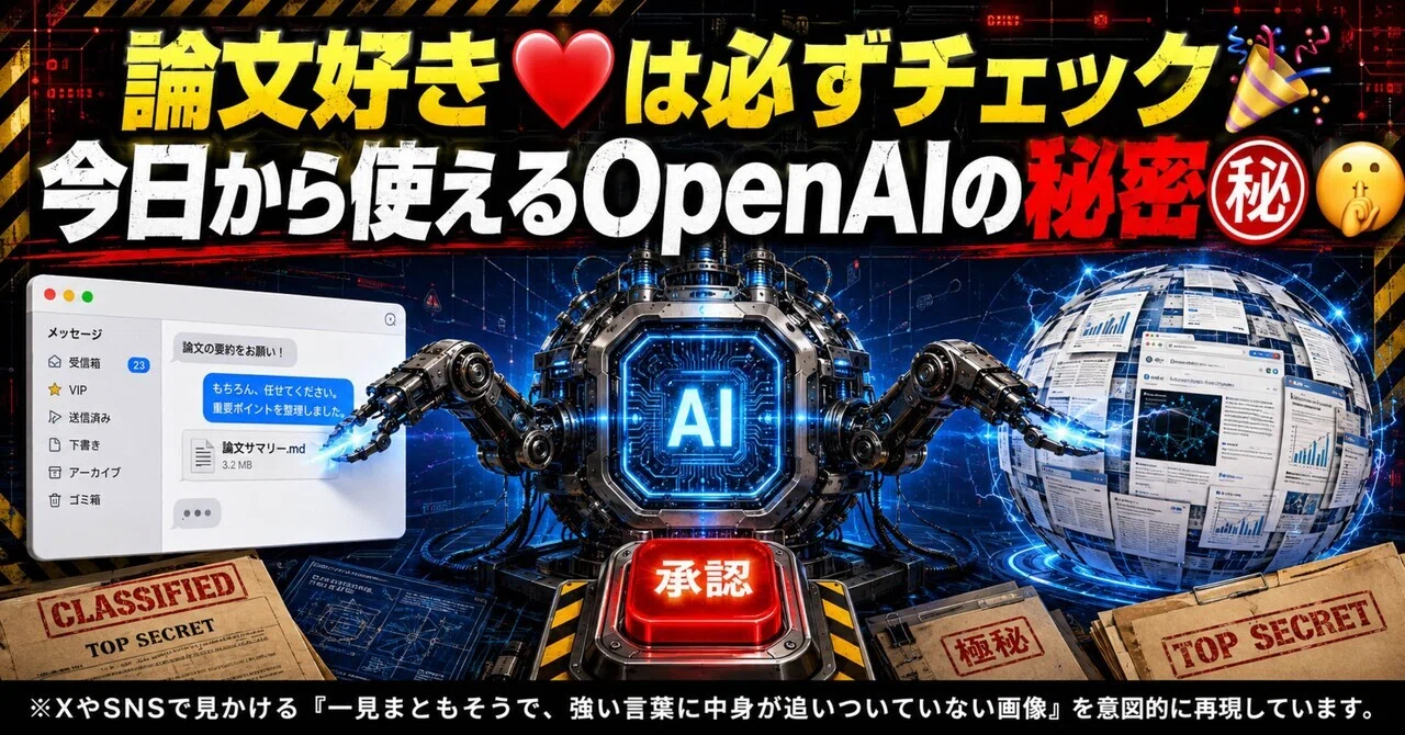論文好き❤️は必ずチェック🎉 今日から使えるOpenAIの秘密