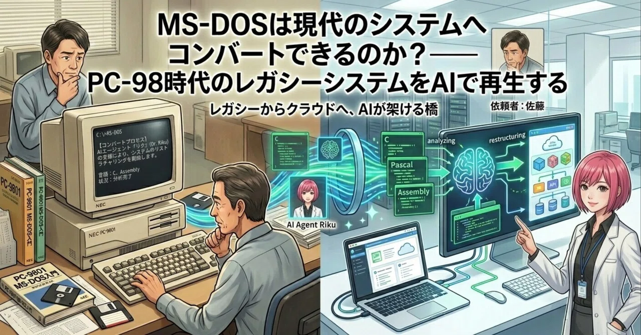MS-DOS를 현대 시스템으로 변환할 수 있을까? ―― PC-98 시대의 레거시 시스템을 AI로 재생하다｜れいだー卿