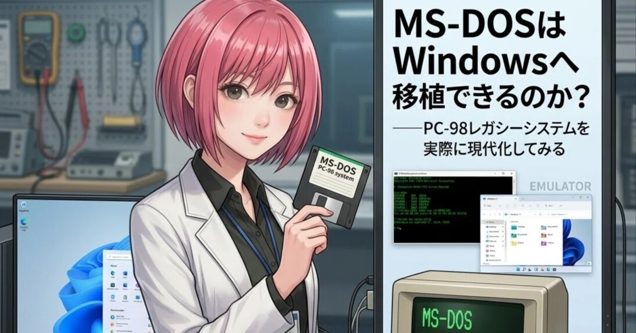 MS-DOSはWindowsへ移植できるのか？――PC-98レガシーシステムを実際に