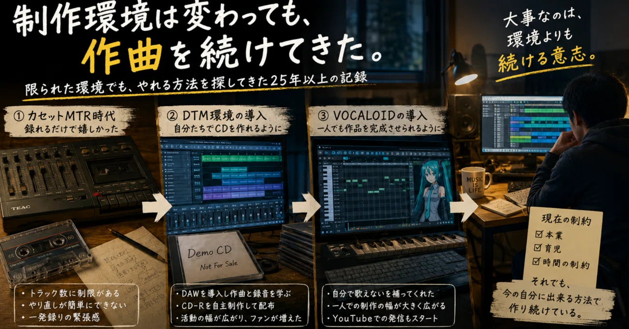 制作ログ#60｜制作環境が変わっても作曲を続けてきた話｜kentarou sounds