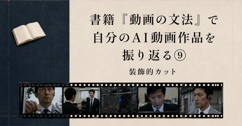 自分のAI動画コンテスト作品を書籍『動画の文法』で振り返る⑨装飾的カット