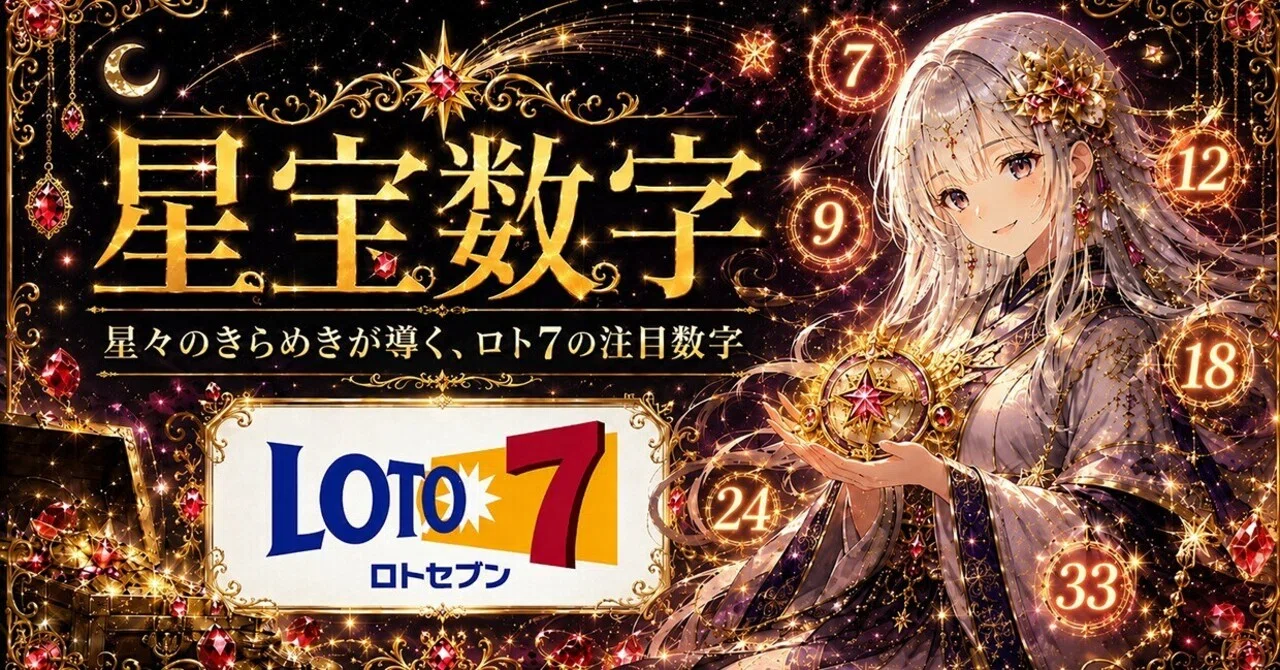 【2026-08-28抽選】ロト7予想「星宝数字」|月読ミコ|ロト・ナンバーズ観測帳