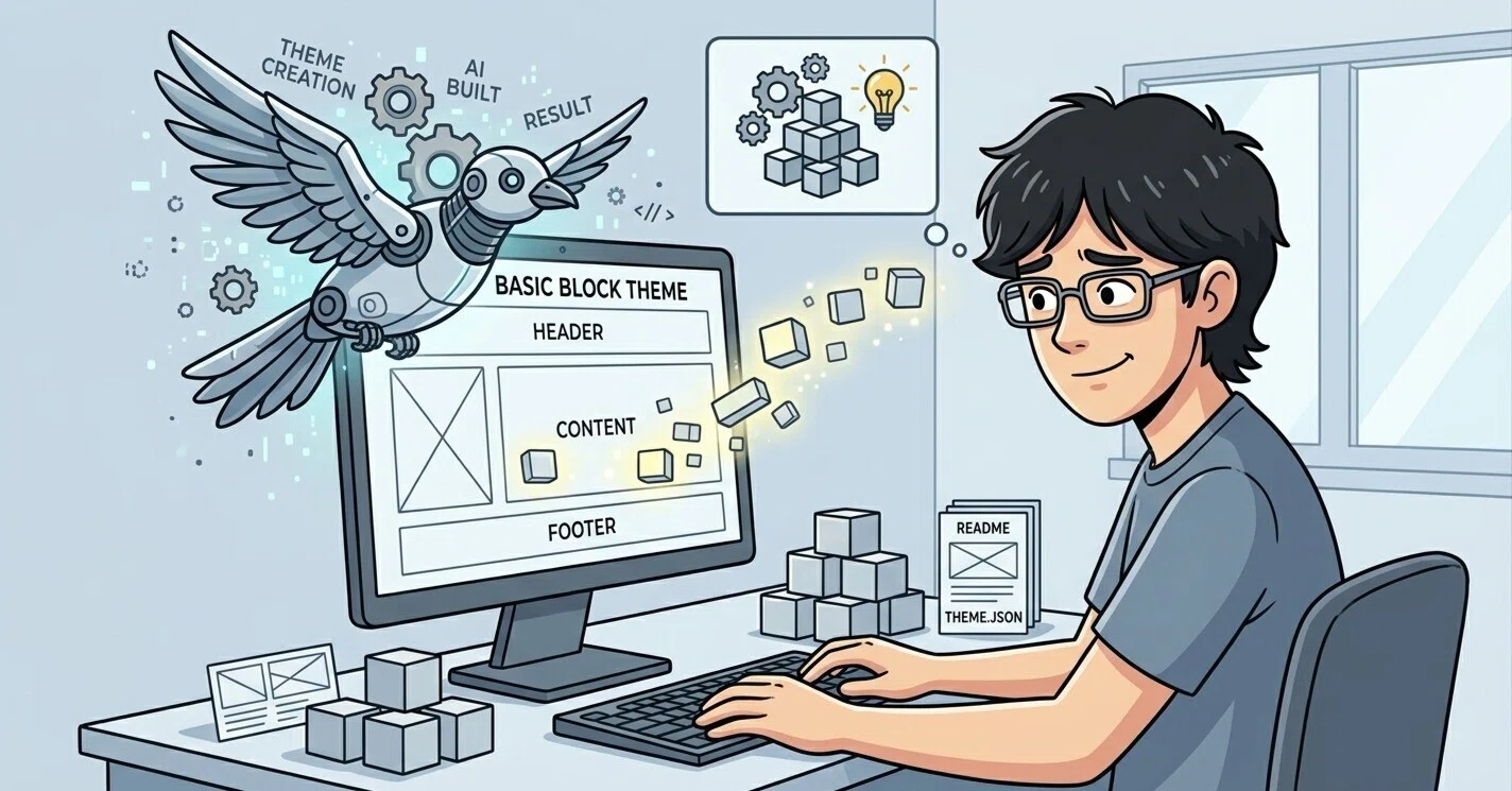 ornith-1.5:35b に WordPress のブロックテーマを作らせてみた。テーマ