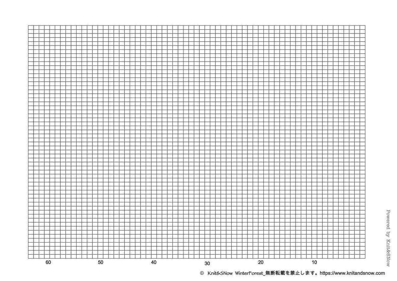 手書き編み図用方眼 Knitandsnow Note