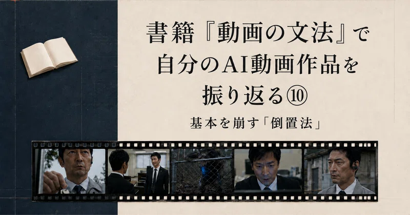 自分のAI動画コンテスト作品を書籍『動画の文法』で振り返る⑩基本を崩す「倒置法」