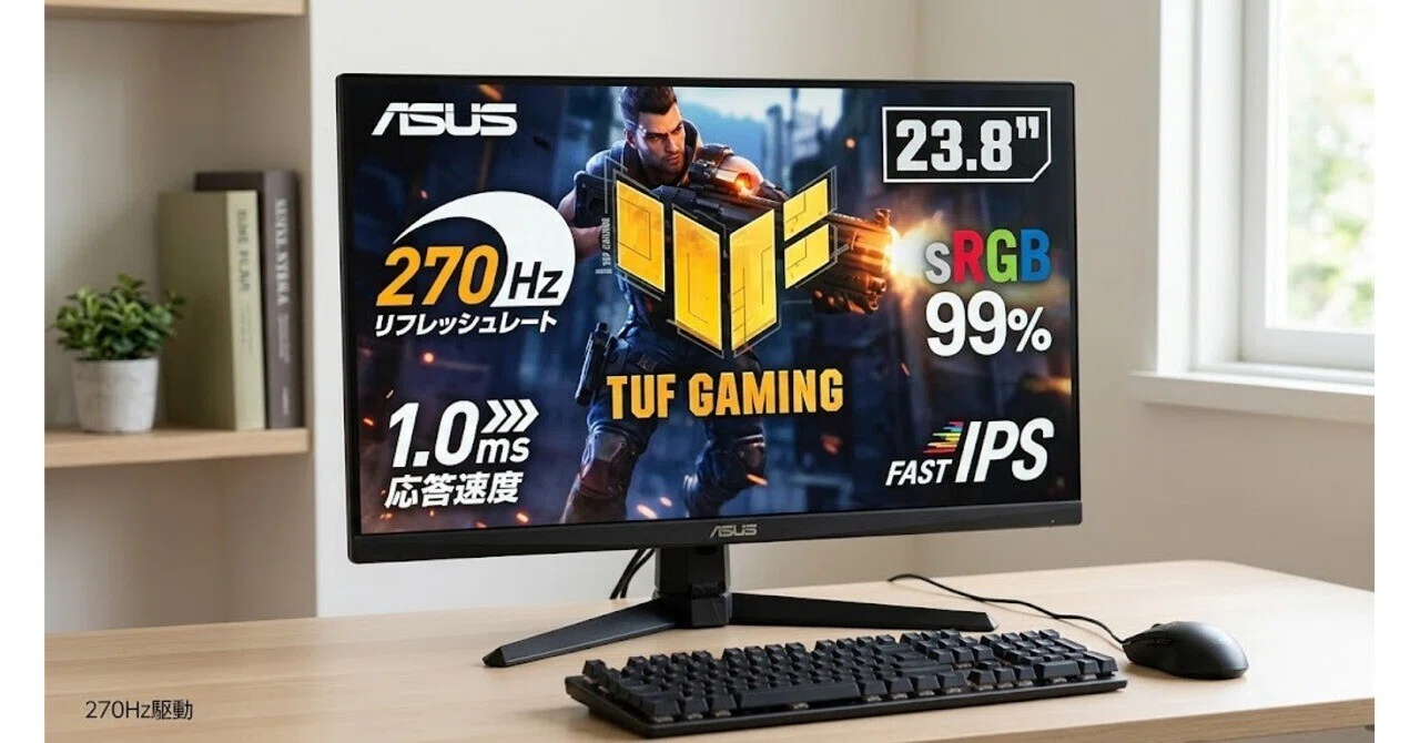 FPSで撃ち勝つための画面選び？270Hz駆動のFast IPSモニター「TUF