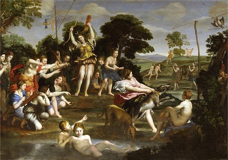 『狩りをする女神ディアナ』（1617年） ローマ、ボルゲーゼ美術館
