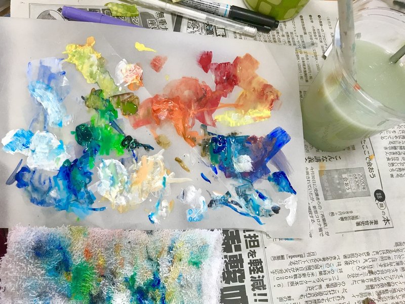 アクリル絵の具で色んな物を厚塗りして描いてみた ٩ ˊᗜˋ و メイキング紹介 いお お絵描き Note