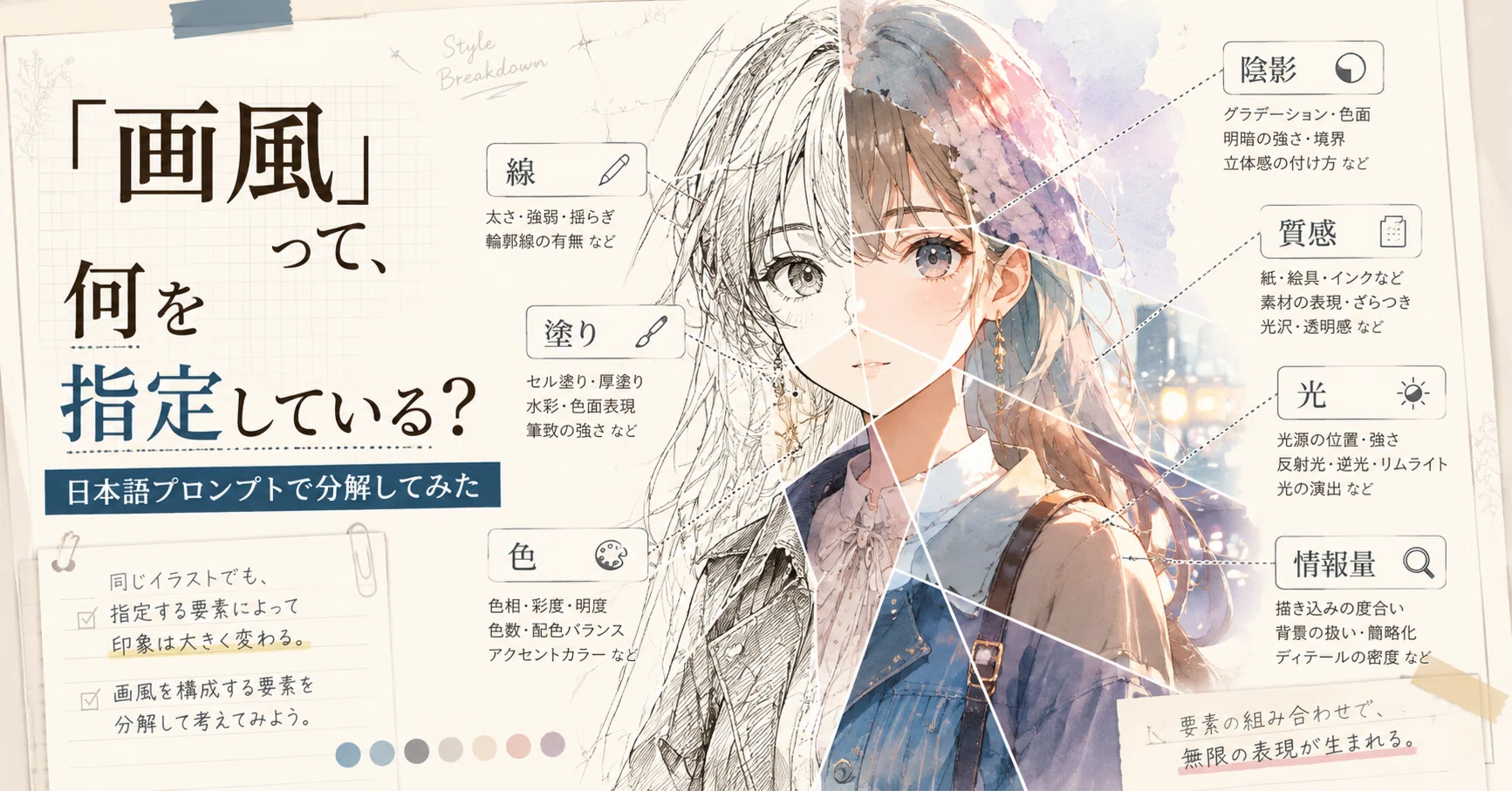 AIイラストの「画風」って、何を指定している？｜日本語プロンプトで
