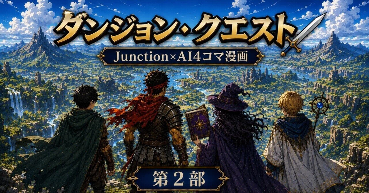 Junction×AI4コマ漫画 ダンジョン・クエスト 第2部 未知なる大地｜Junction