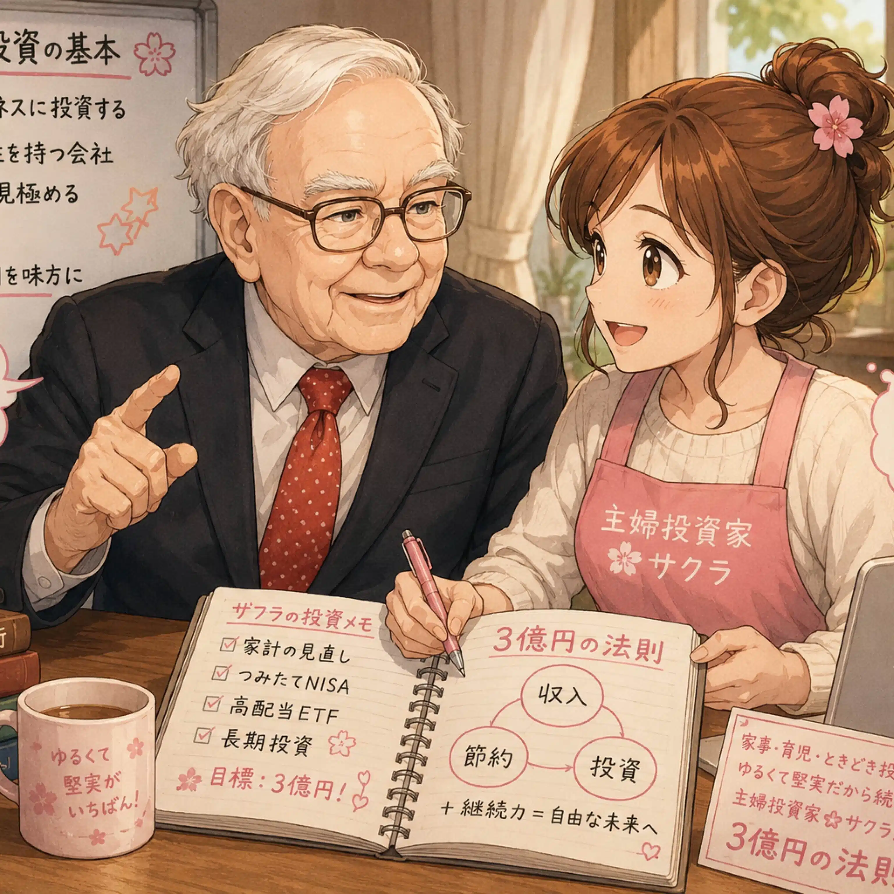 🌸投資の神様×普通の主婦！バフェット流の知恵を家事育児スタイルに落とし込んだら3億円見えてきた話