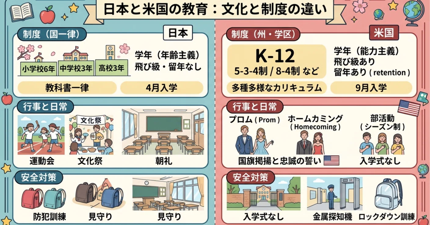 日本の常識・米国の常識】アメリカの学校生活に見る教育文化と制度の