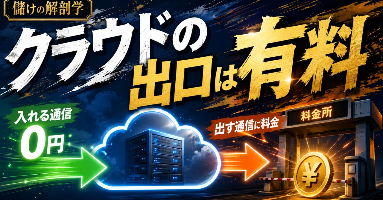 クラウドは、入れる通信が0円。出す通信は有料。なのに「AWSを離れる」ときは無料?|儲けの解剖学@mouke_kaibou