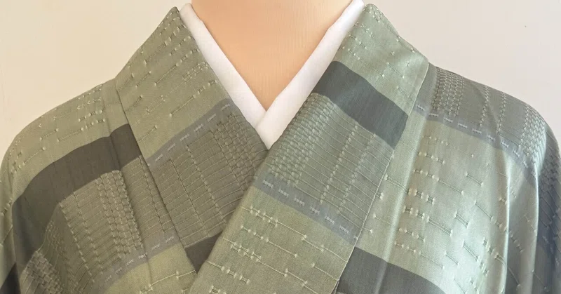 宮城麻里江作花織単衣着物