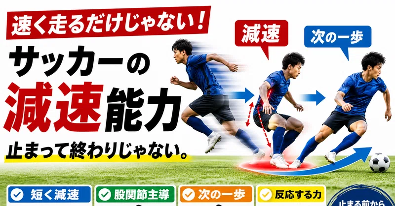 サッカー選手は「速く走る」だけでいい？本当に重要な“止まって次へ行く能力”私が減速で「止まる距離」「股関節」「膝」「切り返した後の一歩」まで見る理由