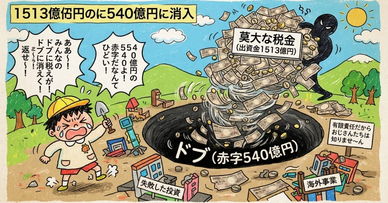株式会社だから責任逃れ！？ 540億円の大赤字をこいた大人たちを、ボクが「おやつ抜き」にしてやるでちゅ！｜忖度なし幼稚園児