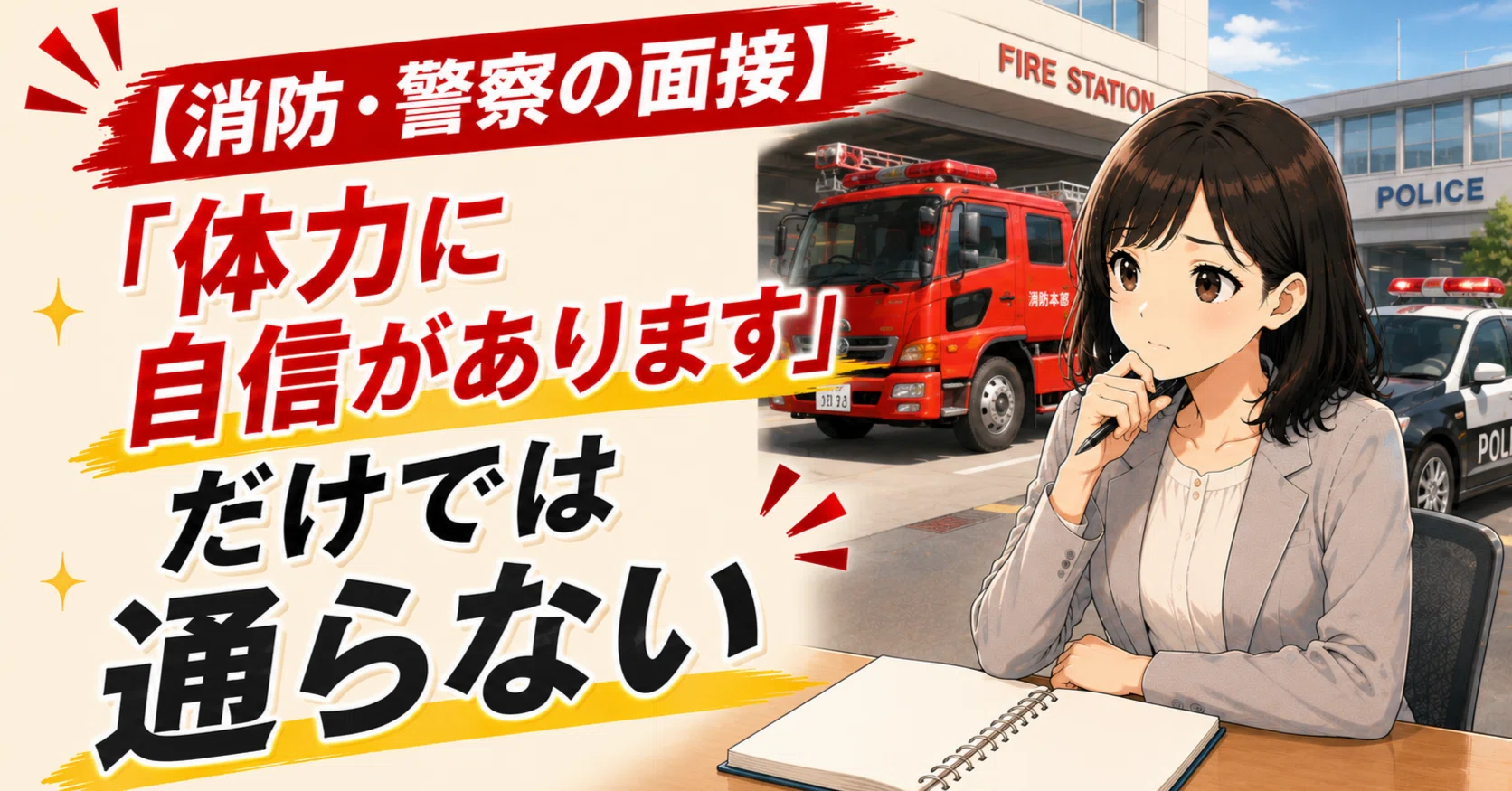 Vol.97【公務員試験note｜面接対策】消防官・警察官の面接｜「体力に