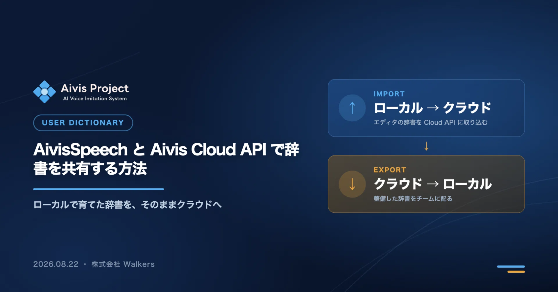AivisSpeechとAivis Cloud APIでユーザー辞書を共有する方法｜ローカル