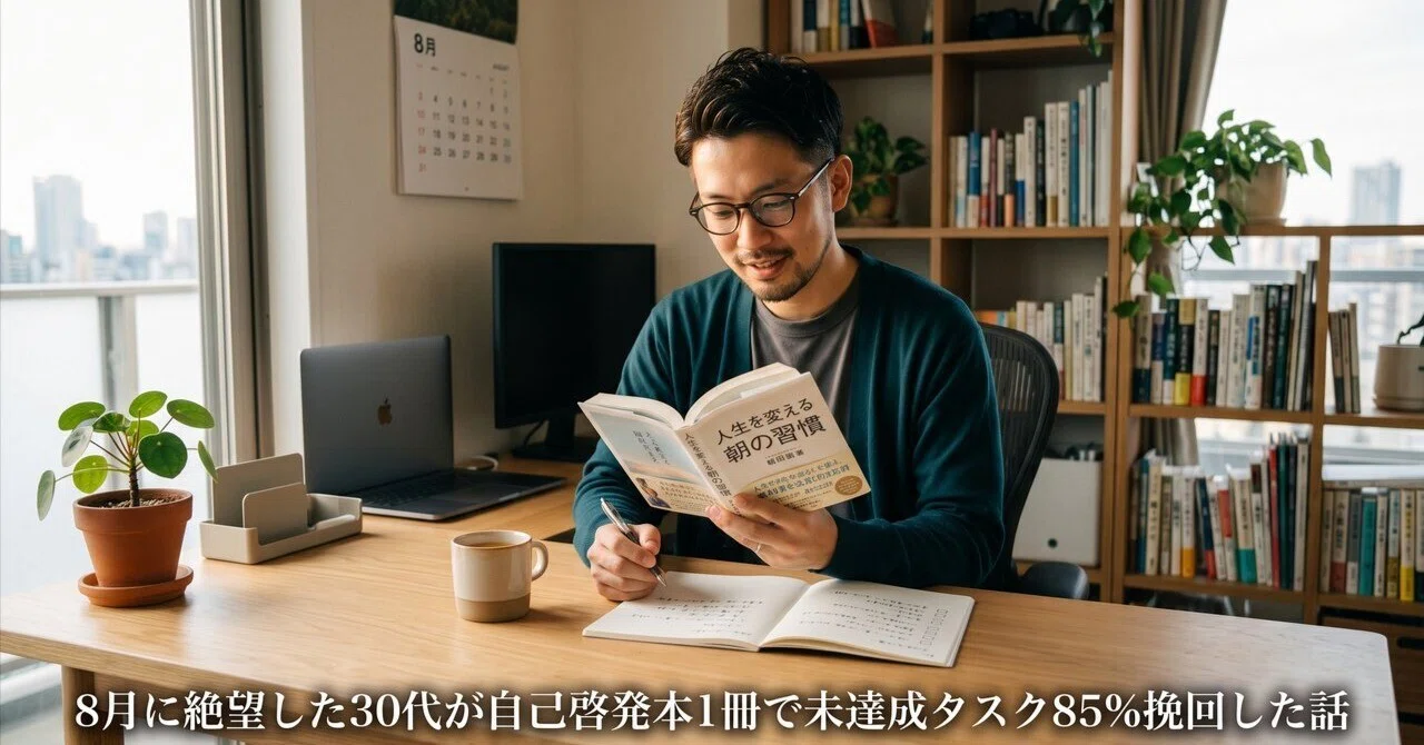 8月に絶望した30代が自己啓発本1冊で未達成タスク85%挽回した話｜ひろ