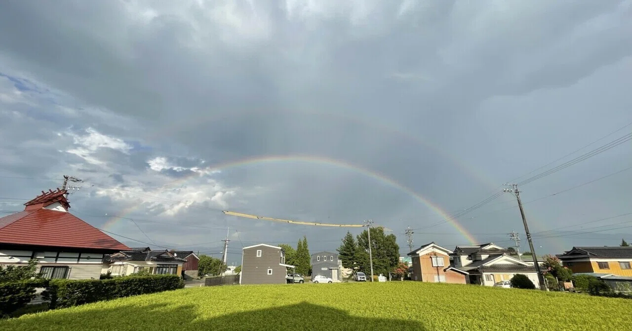 原画　『おてんき雨。』 おてんき雨と、虹の記録。｜高原の森の暮らし