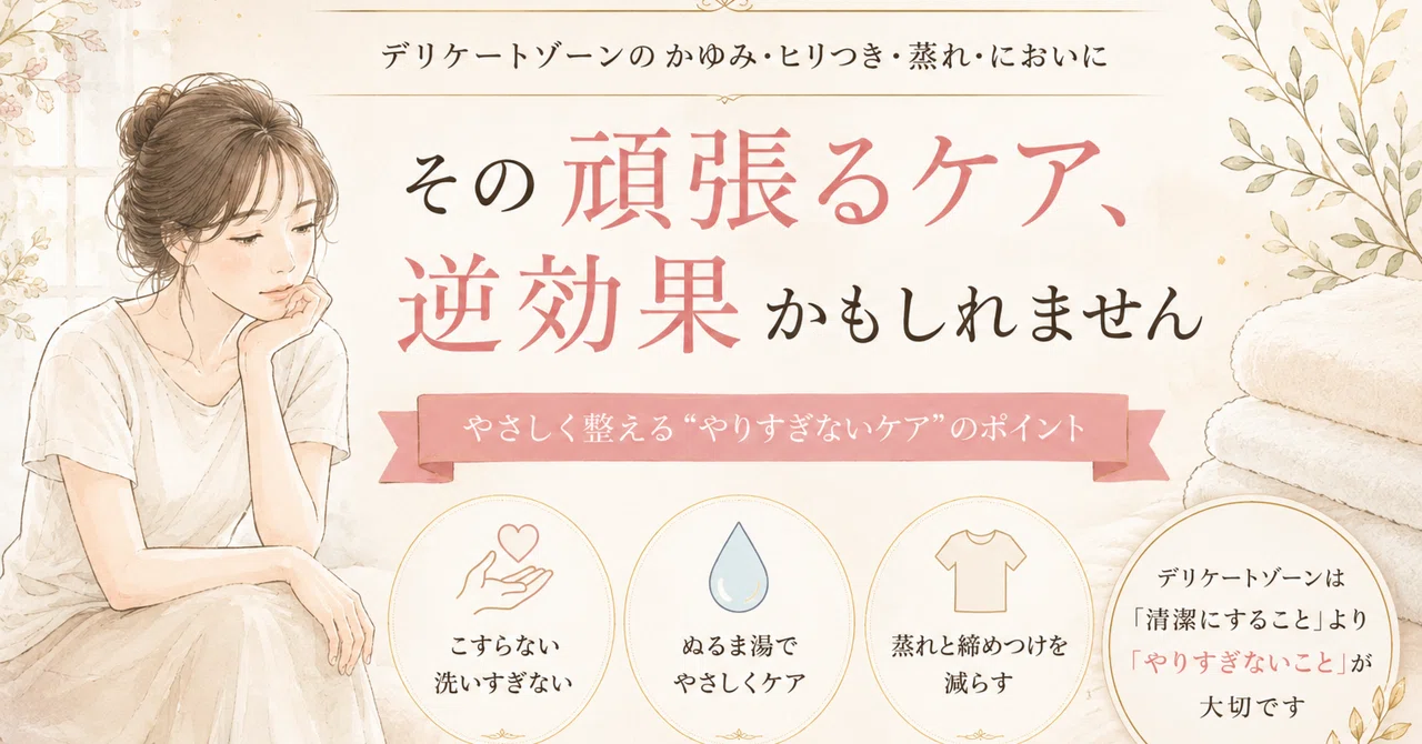かゆいから、何度も洗っていませんか？～夏のデリケートゾーンに必要なのは、「洗いすぎないケア」かもしれません｜矢内原医院@note