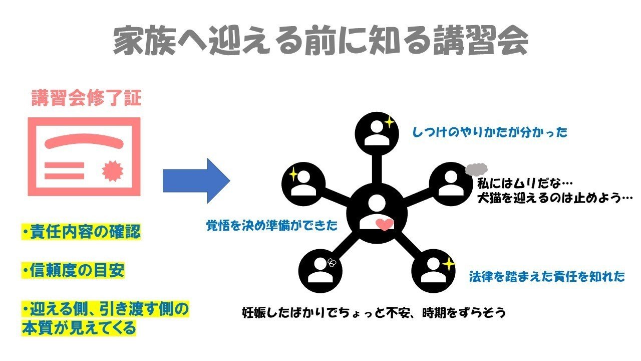 犬を迎える前の講習会 Zaori Note