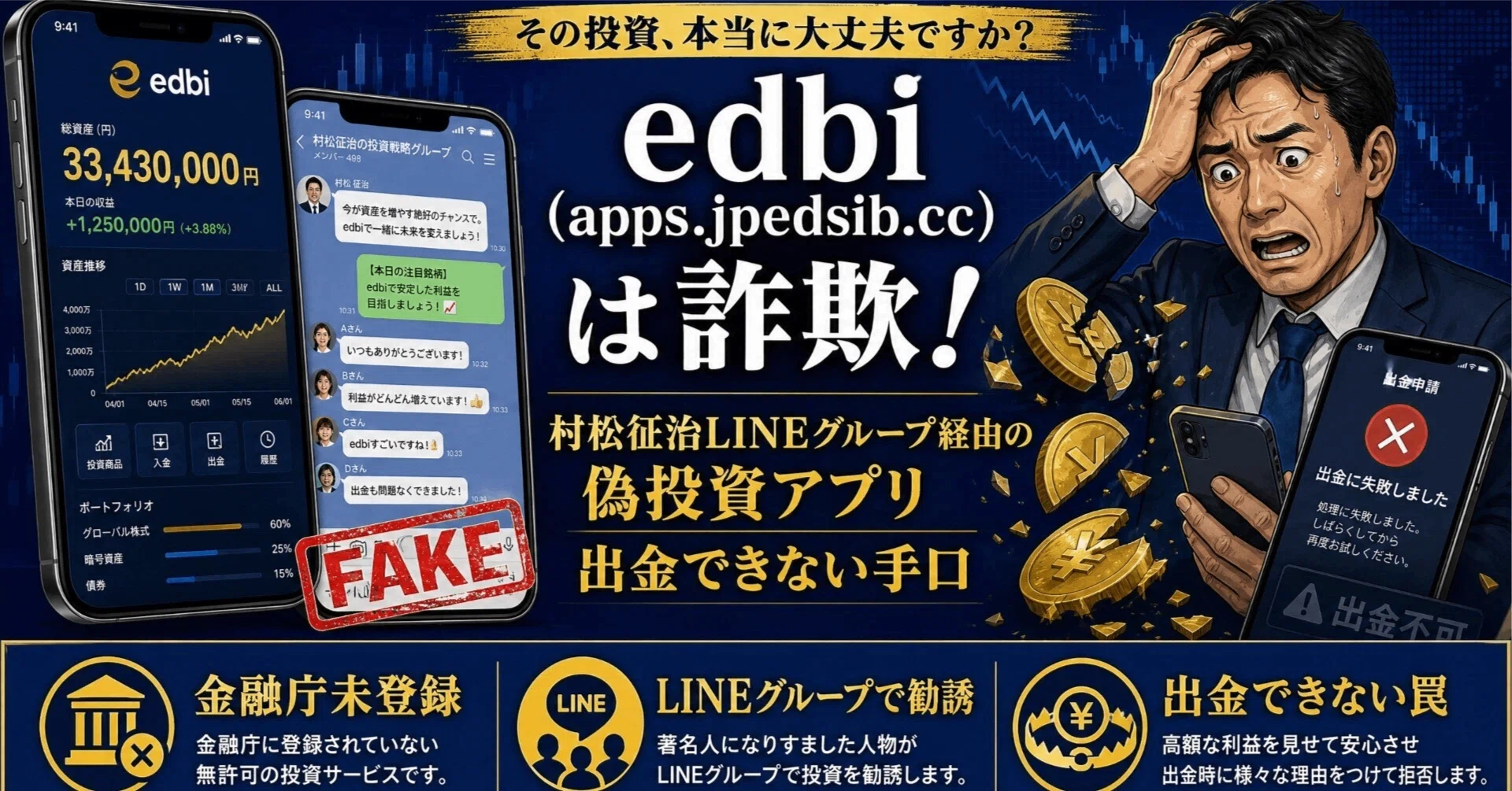 村松征治のLINEグループは詐欺？edbi（apps.jpedsib.cc）で出金