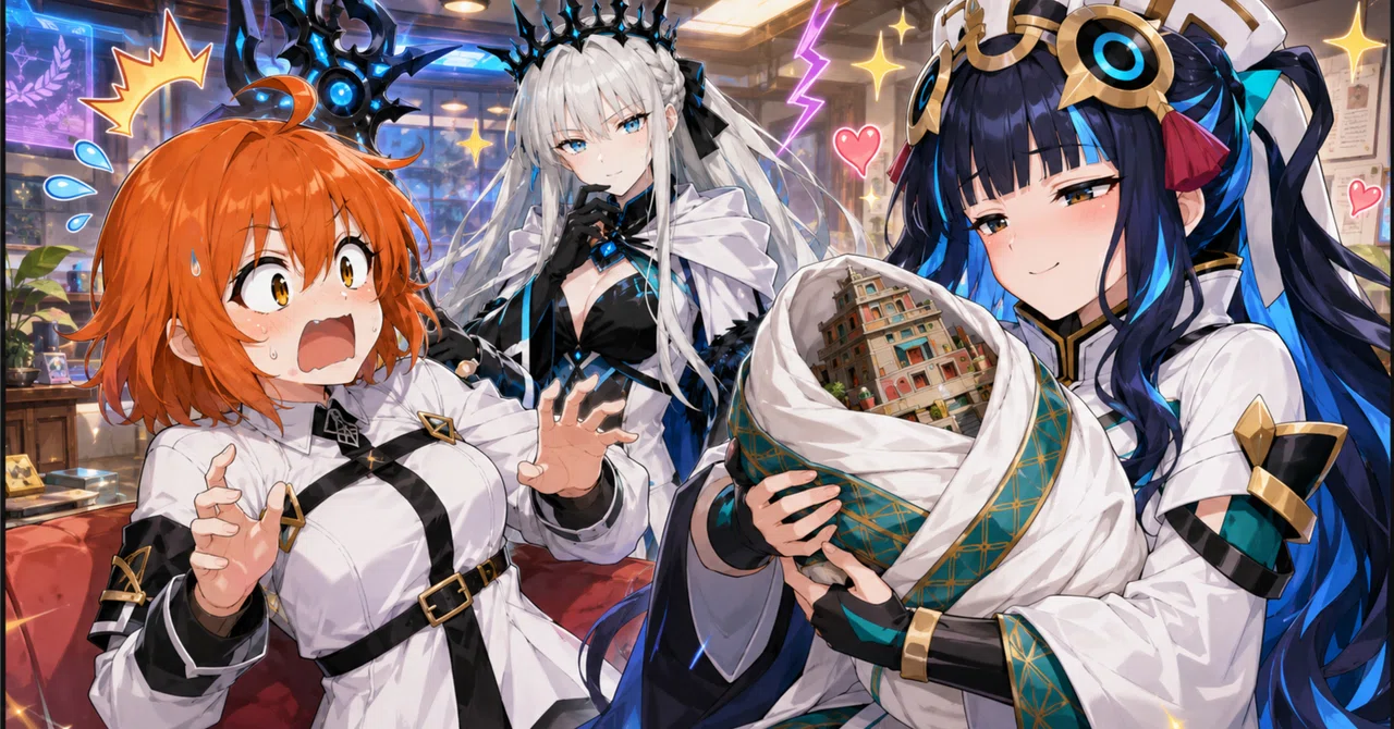 【FGO二次創作】配管の話をしていただけなのに、都市神との子どもができました|evmos_chan