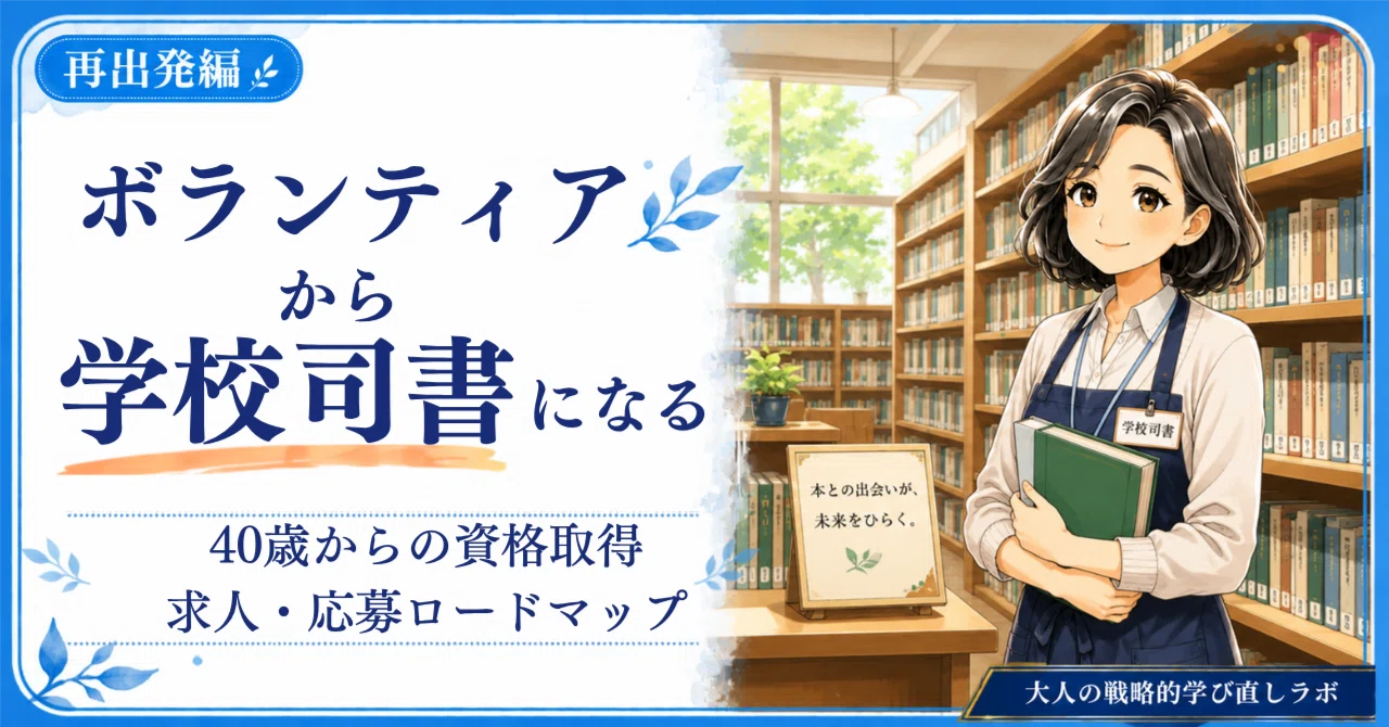 読み聞かせボランティアから学校司書になる方法｜40歳からの資格取得