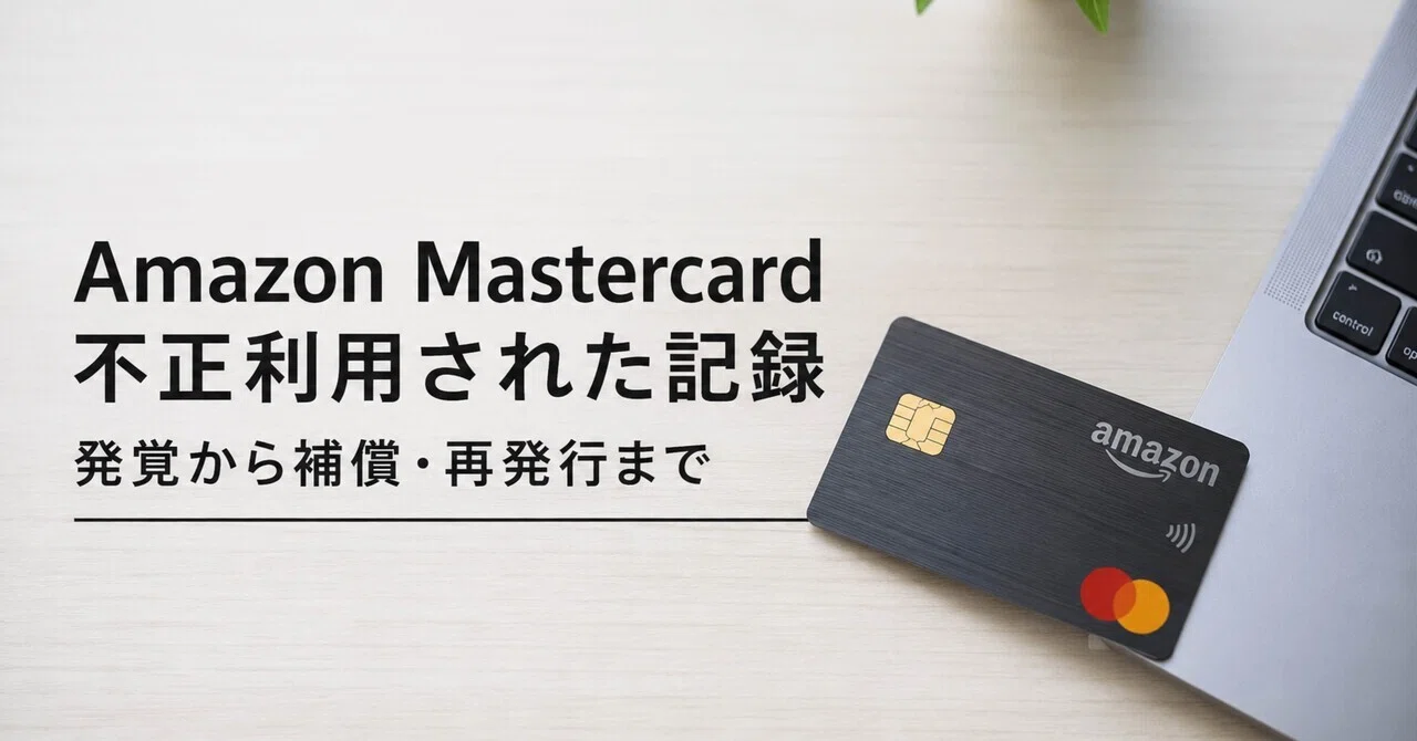 Amazon Mastercardが不正利用された記録｜発覚から補償・再発行まで｜peewee_wm