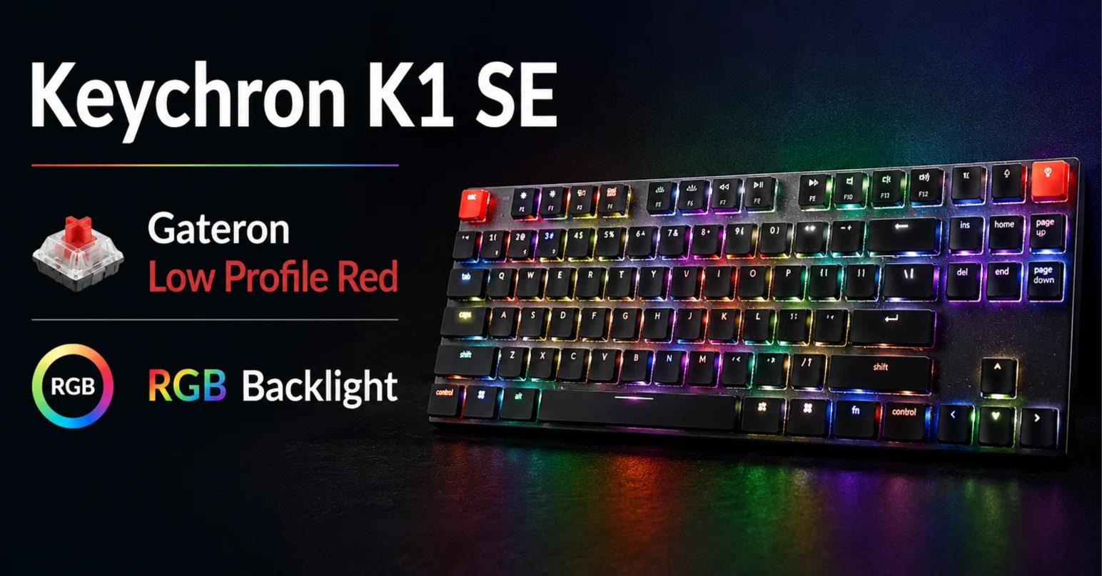 Keychron K1 SE Gateron Low Profile 赤軸 RGB Backlight テンキーレス