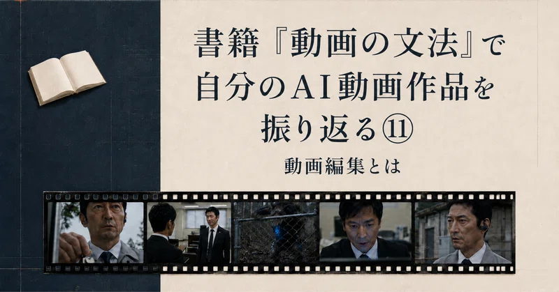 自分のAI動画コンテスト作品を書籍『動画の文法』で振り返る(終)⑪動画編集の目的とは