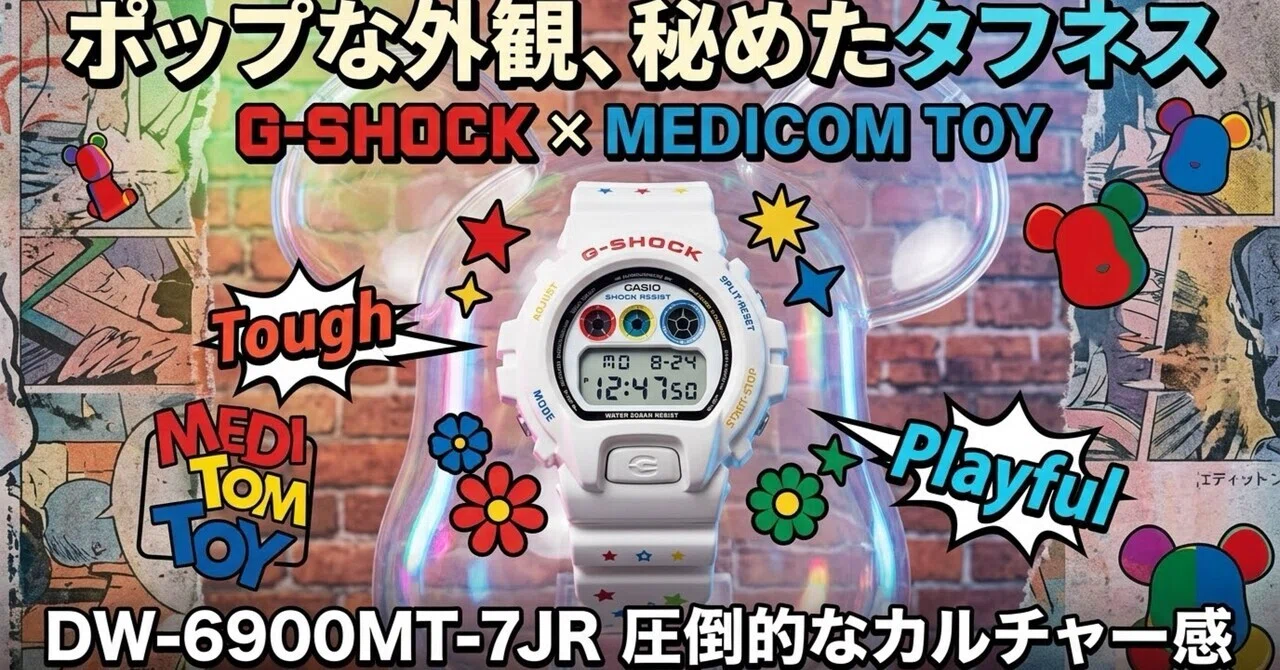 ポップな外観に秘めたタフネスと遊び心。GSHOCK×MEDICOM TOY「DW
