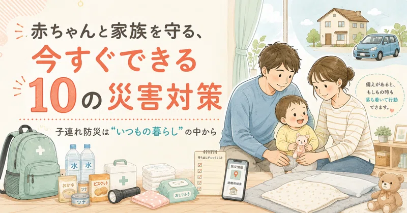 赤ちゃんと家族を守る、今すぐできる10の災害対策
