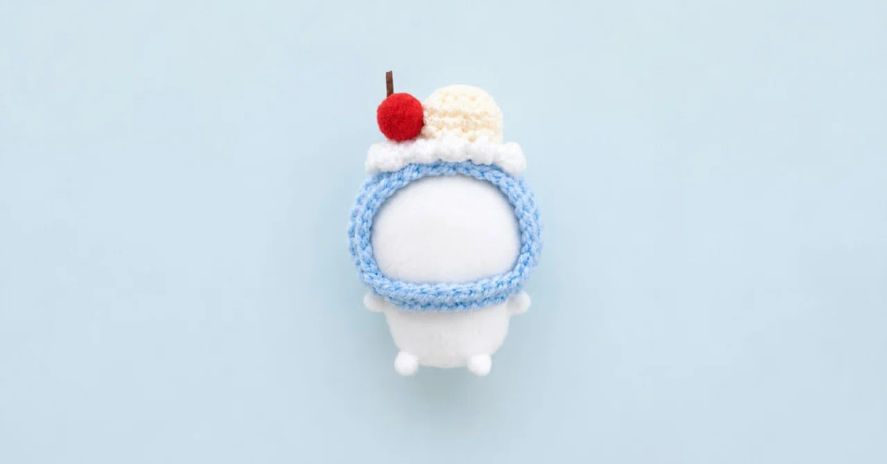 クリームソーダ8cmぬい被り物】｜ぴきあむ