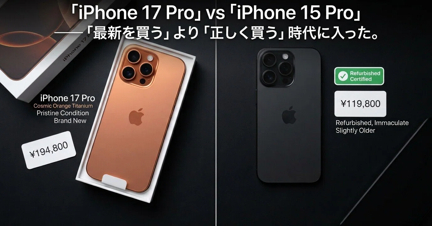 iPhone 17 Pro」vs「iPhone 15 Pro」——「最新を買う」より「正しく買う