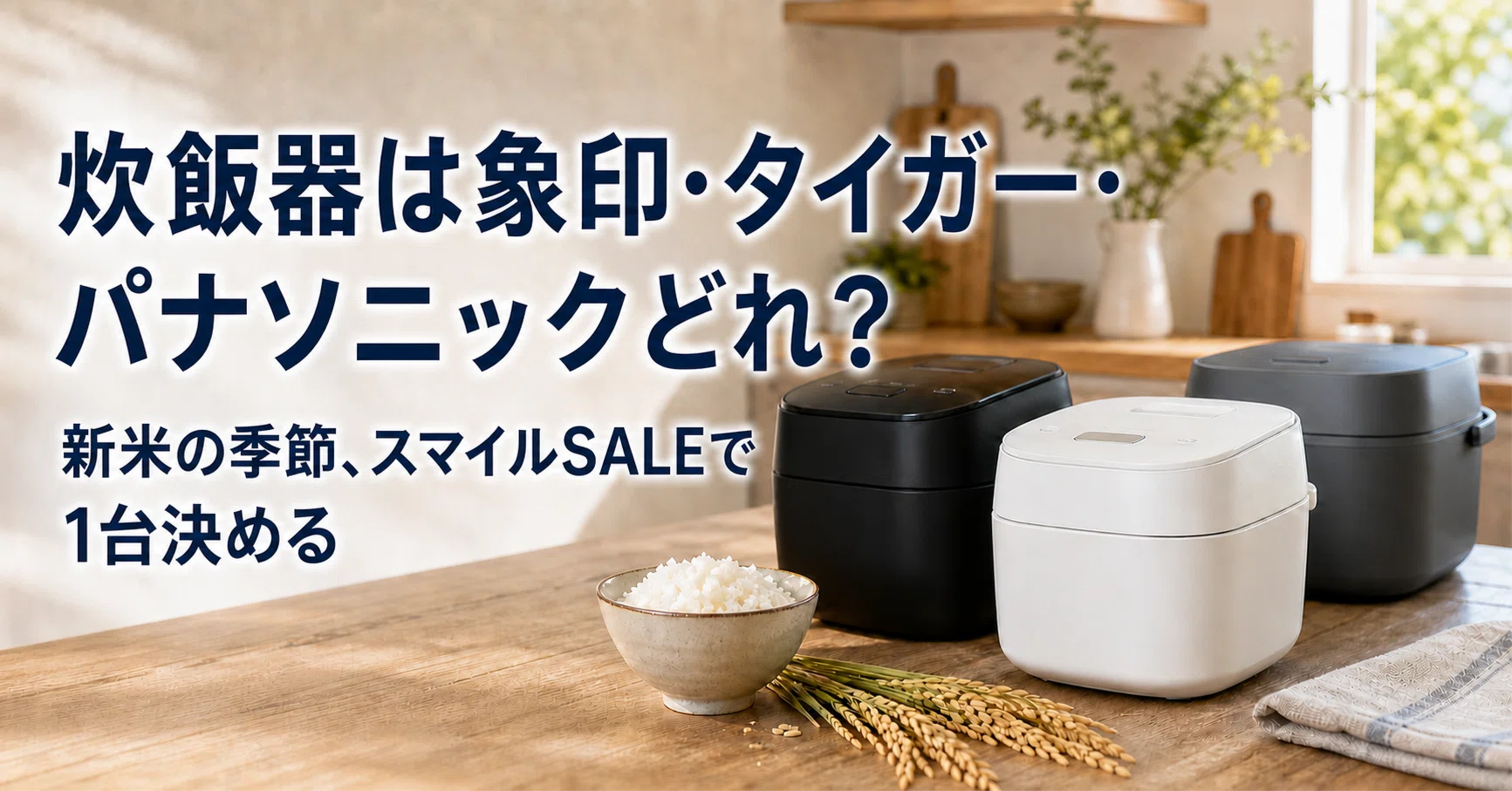 炊飯器は象印・タイガー・パナソニックどれ？ 新米の季節、スマイル