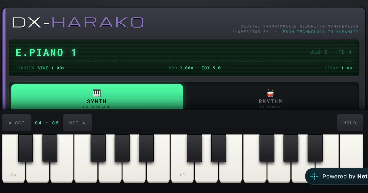 ブラウザ上に「DX7×TR-808」を作ってみた。スマホで鳴らせる80年代FM