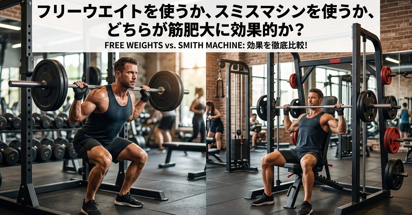 スミスマシンでトレーニングするか、バーでトレーニングするか