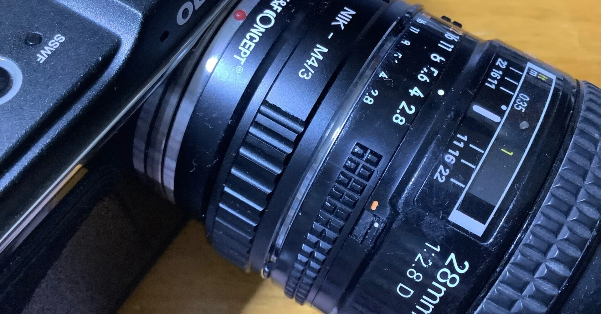 20260825 手ぶれ補正が壊れているOLYMPUS PEN E-P2にAF Nikkor 28mm 1
