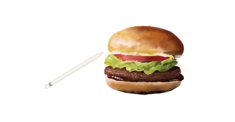 イラスト 時々無性に食べたいハンバーガー トロッコ Note