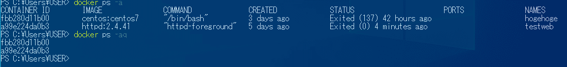 docker_psコマンドのオプション