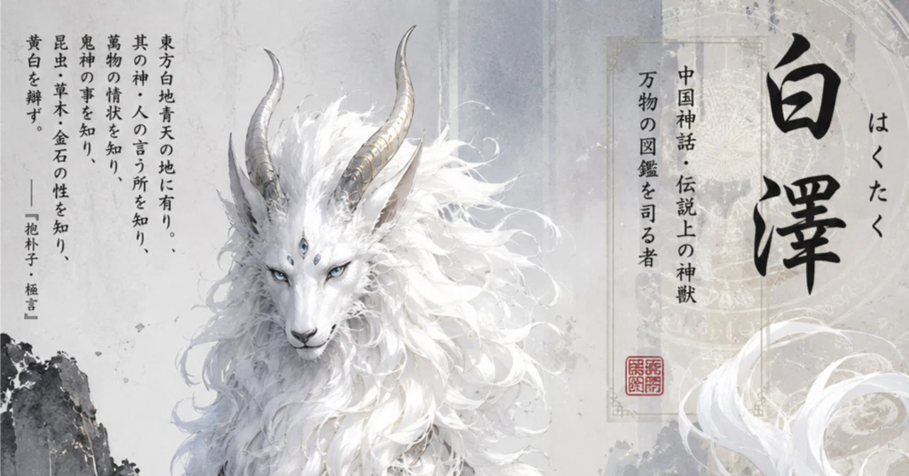 幻想動物図鑑 #024 白澤(はくたく) 「一万一千の鬼神を知る者――中国