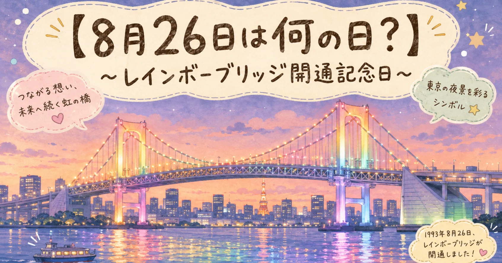 What Day is August 26th?] ~Rainbow Bridge Opening Anniversary