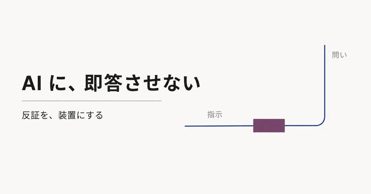 AI に、即答させない ―― 反証を、装置にする｜小出幸典 | 株式会社カンリー CTO