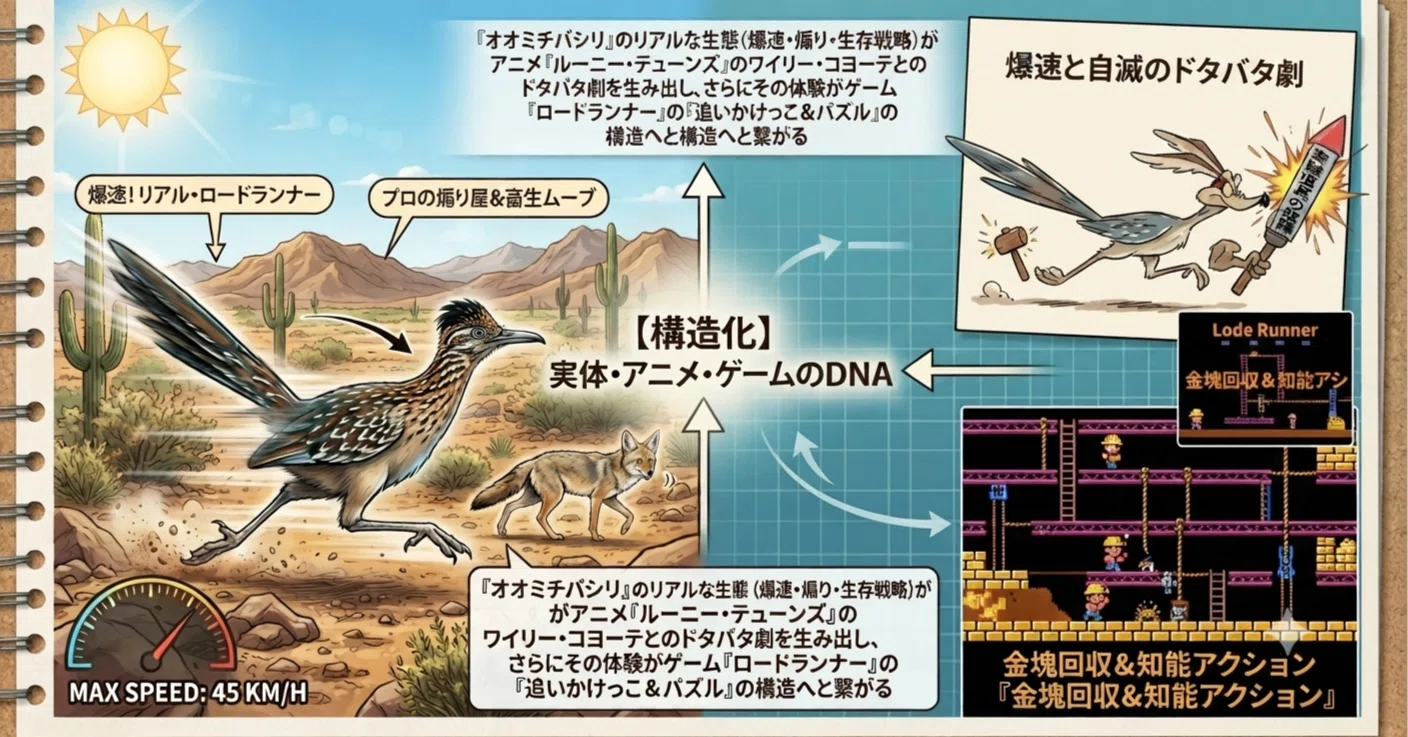 実在する「ロードランナー」はガチの煽り屋!? 爆速の鳥の生態から昭和