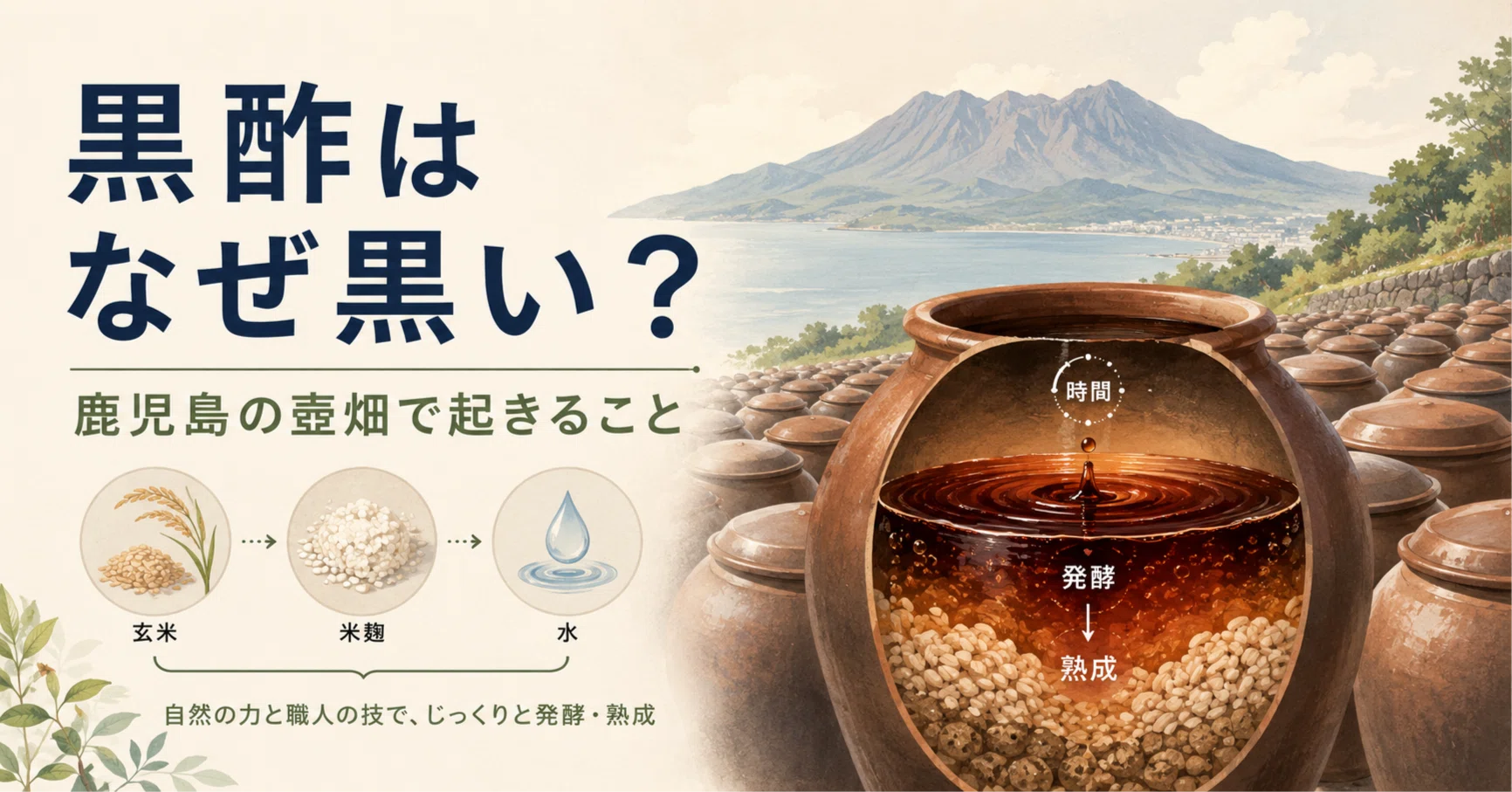 No.228 黒酢はなぜ黒い？鹿児島の壺畑で起きること｜JIDL | 食と健康の
